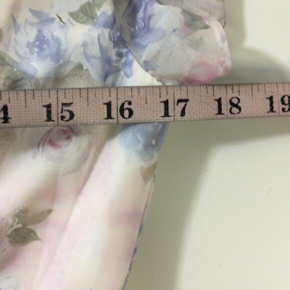 AW BRIDAL SZ 8 M azure purple print floral Celia formal party maxi dress b155 - Picture 6 of 9